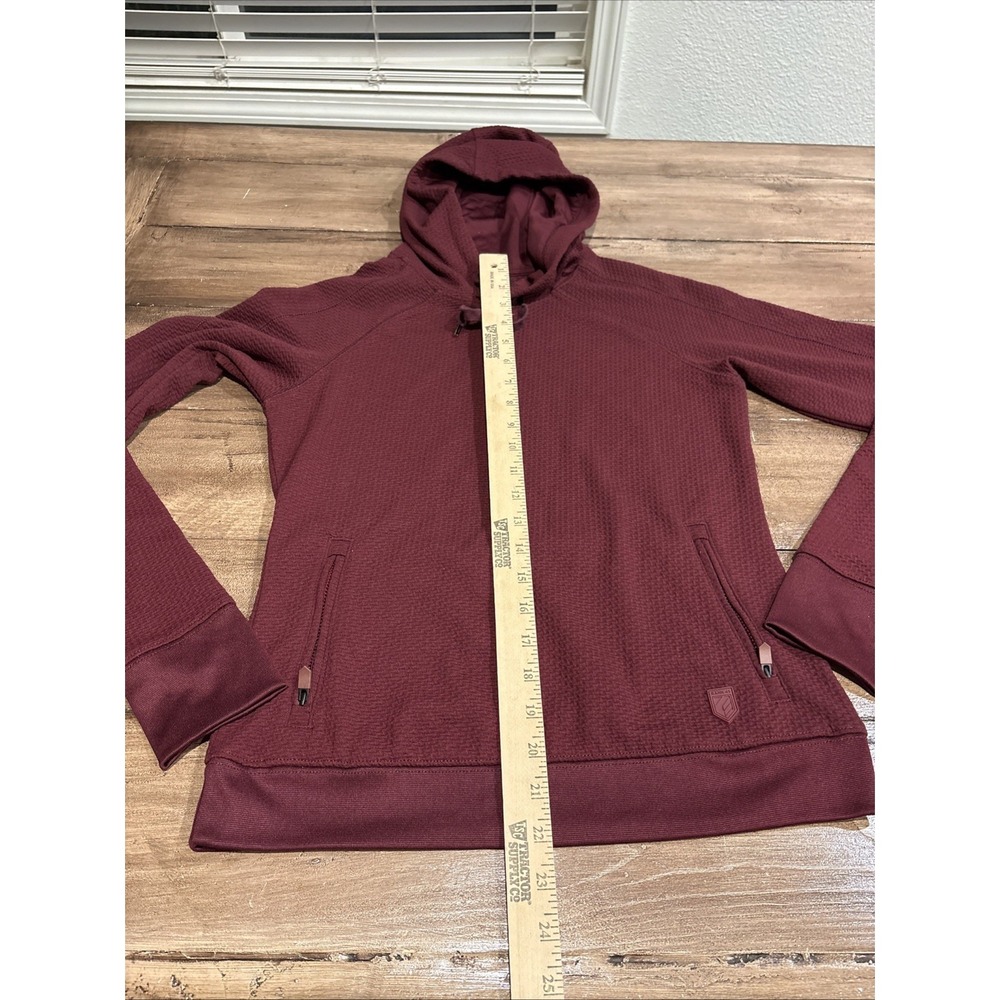 Rank 45 Hoodie Womens Xs BurgundyPockets Hooded Pullover Sweatshirt‎ - Picture 7 of 9